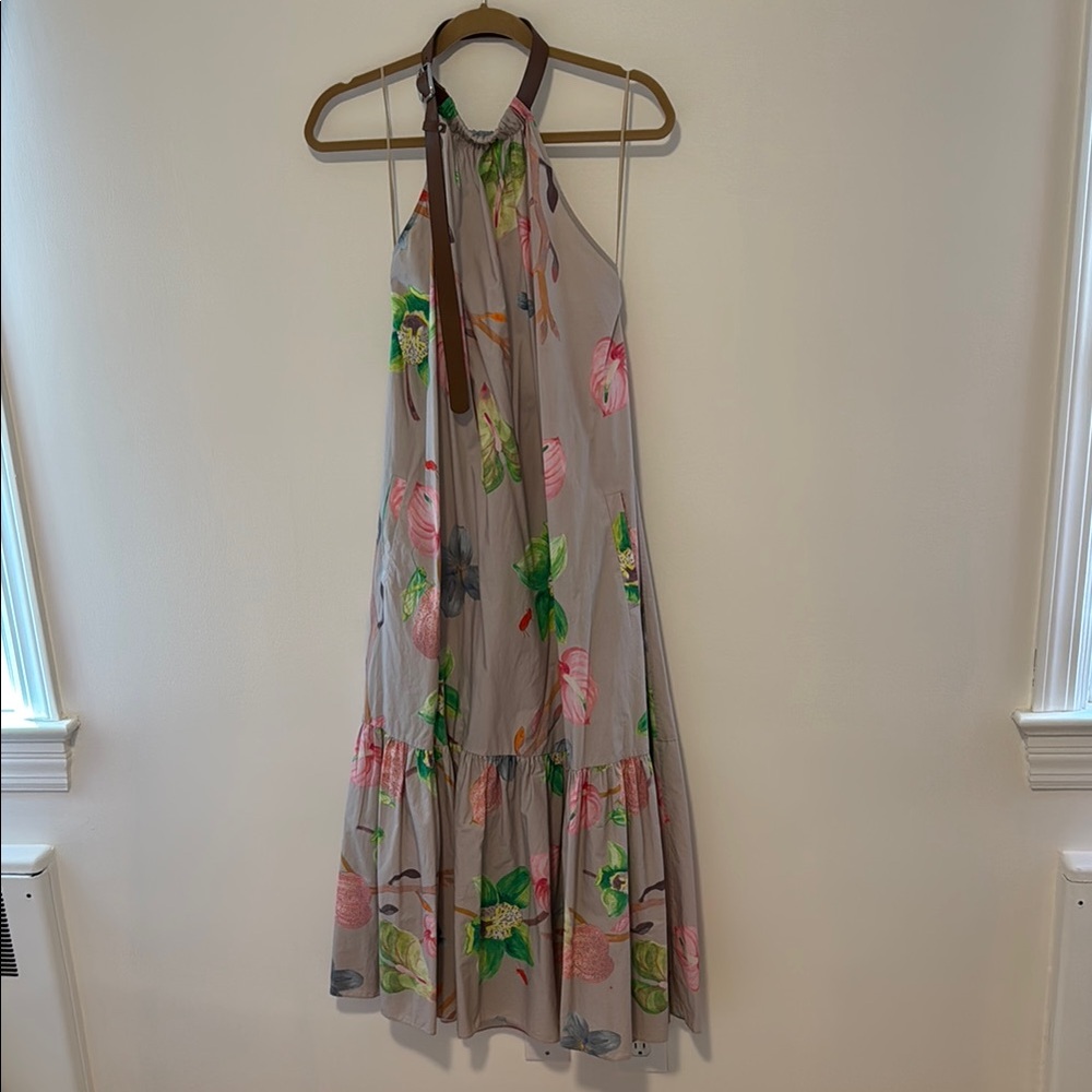 Tibi Linnea on Poplin Halter Neck Dress